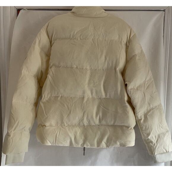 Allbirds Cream Puffer Jacket Merino Wool Blend Large - Picture 2 of 7
